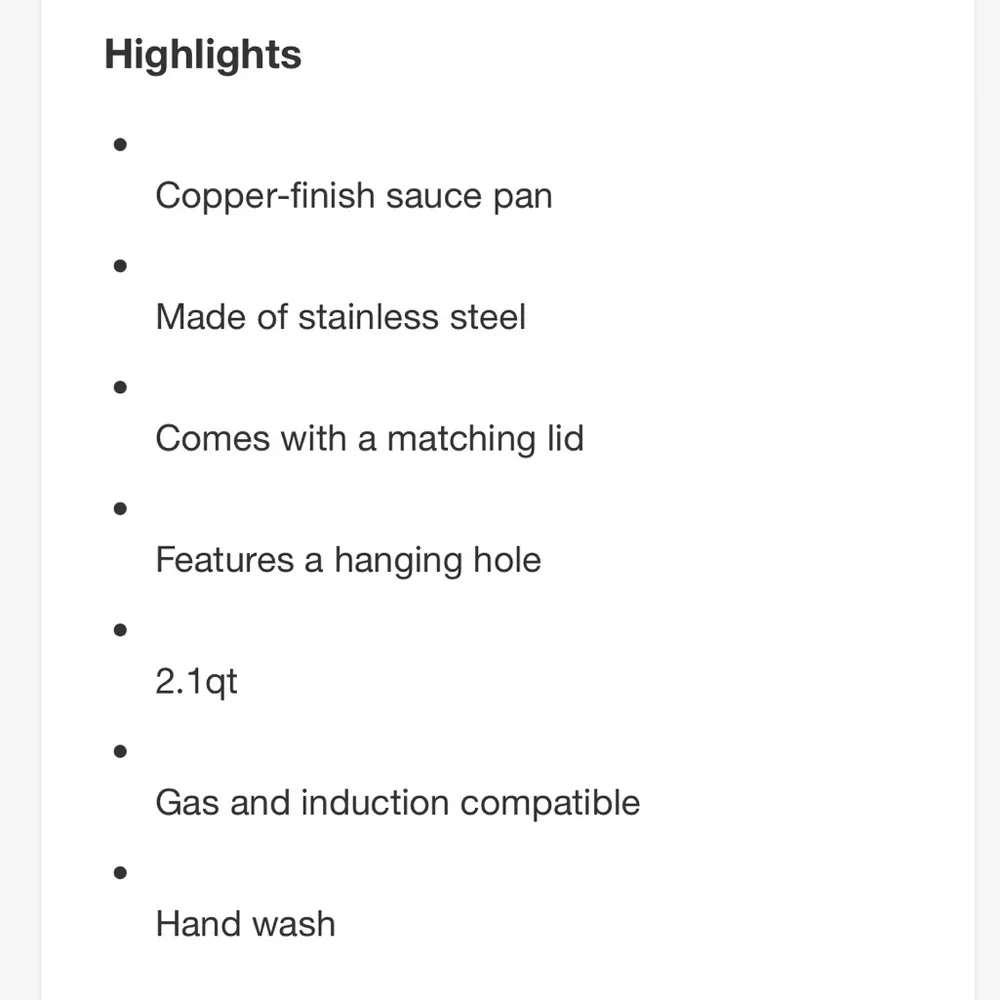 HEARTH & HAND NWT 2pc 7” stainless steel sauce pan -copper -2.1qt